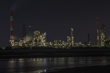 Naklejka premium 工場夜景