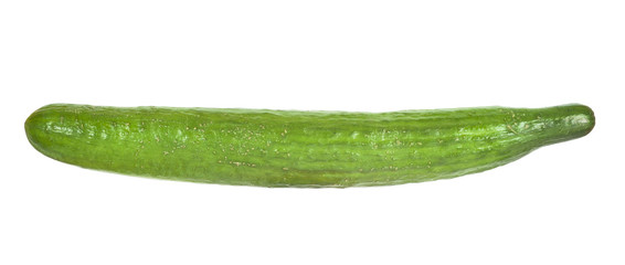 green cucumber vegetable isolated on white