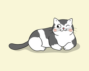 Vector_illustration_draw_character_design_of_cute_cat