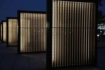 Scene of the panel for the lighting of the night park