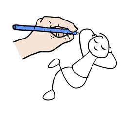 relax puppet illustration