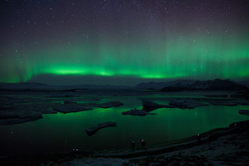 Fototapeta na wymiar Aurora Boreale in Islanda