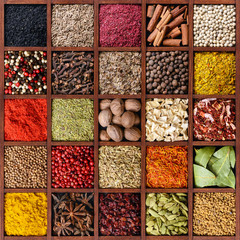 Colorful spice background.