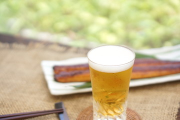  ビールとうなぎ 