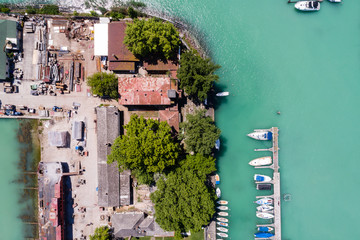 Aerial view of boats