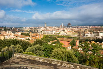 Obraz premium Panoramic view of Florence, Italy, from Piazzale Michelangelo