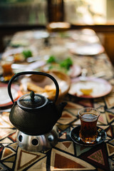 Azerbaijani food. Tea ceremony.