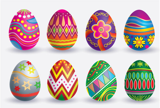 Easter egg icon set