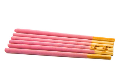 cookies with bright flogging. Japan sweets.