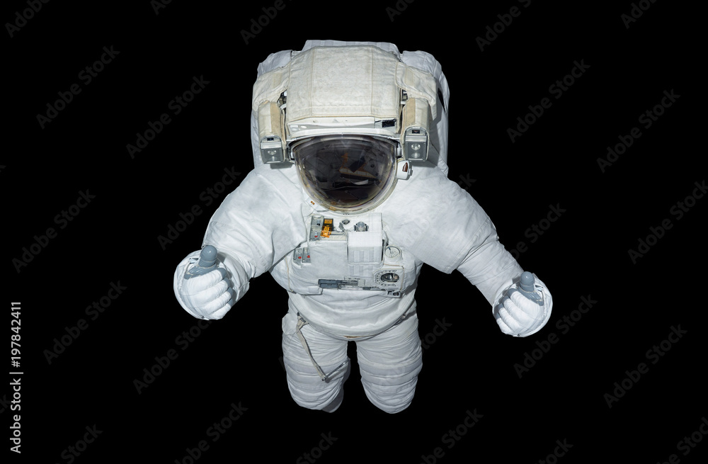 Poster astronaut isolated on black background 3d rendering elements of this image furnished by nasa