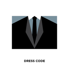 dress code icon isolated on white background for your web, mobile and app design
