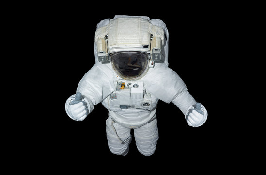 Astronaut isolated on black background 3D rendering elements of this image furnished by NASA