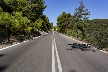 Fototapeta premium summer road and free space for your decoration. 