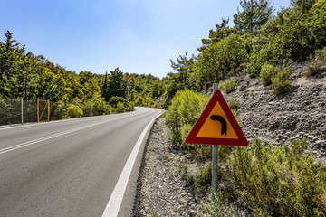 summer road and free space for your decoration. 