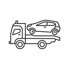 Tow truck linear icon