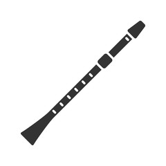 Flute glyph icon