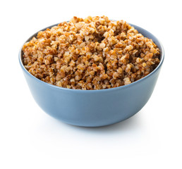 cooked buckwheat in a bowl
