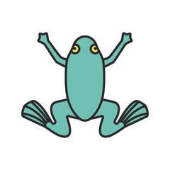 Frog color icon