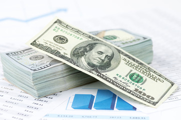 Stack of dollar bills