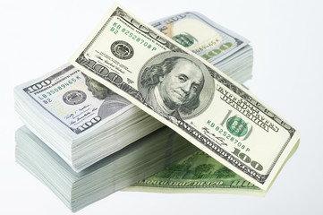 Stack of dollar bills