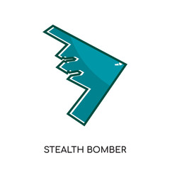 stealth bomber logo isolated on white background for your web, mobile and app design