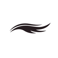 Long lashes isolated