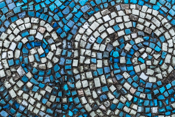 Contaminated mosaic depicting sea waves