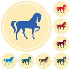 Horse silhouette icon