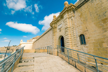 Entrance to fort Saint Angelo, Malta