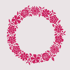 Elegant background with flowers in retro style. Mother's Day, Woman's Day and Valentine's Day. Vector.