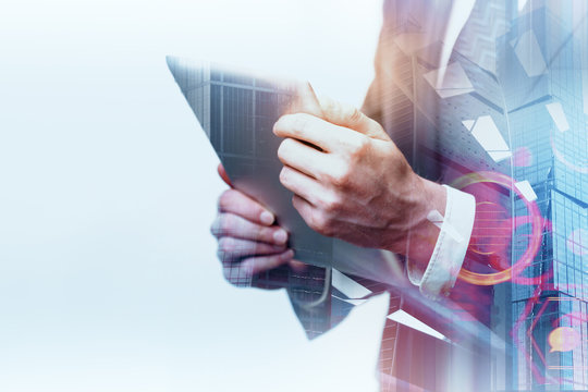 Technology and communication concept