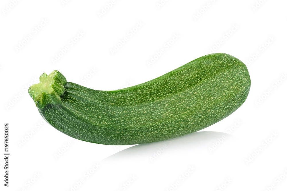 Wall mural zucchini isolated on white background