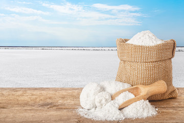 salt in bag on table