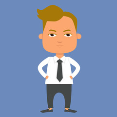 Business man cartoon character vector illustration