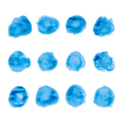 The vector set of colorful brushes