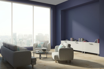 Modern concrete living room