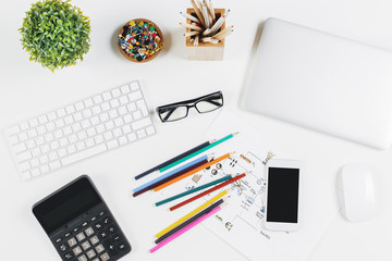 Stylish table with items