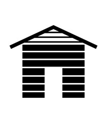 Simple, wooden house shanty icon