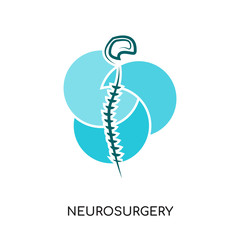 neurosurgery logo isolated on white background for your web, mobile and app design