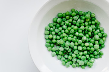 green peas in a plate