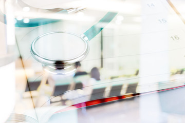 Double exposure medical concept