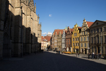 Fototapeta na wymiar Der Rathausplatz in Osnabrück
