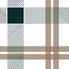 Tartan fabric seamless pattern. Stock vector illustration of geometric textile cloth in traditional irish fashion
