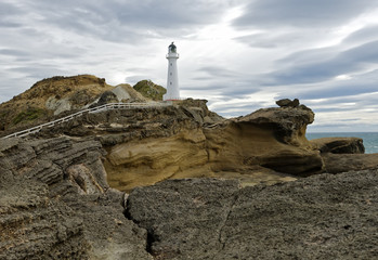 Castle Point Lighthouse in New Zealand. Travel