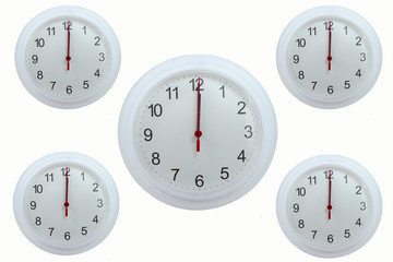 Naklejka premium new year countdown time clock isolated white background 