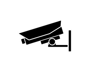 security camera icon design illustration,silhouette design style, designed for print and web