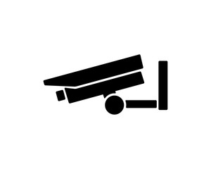 security camera icon design illustration,silhouette design style, designed for print and web