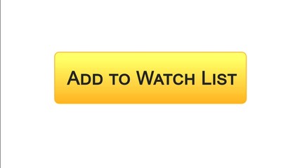 Add to watch list web interface button orange color, favorite films online