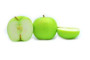 Green apple isolated  on white background