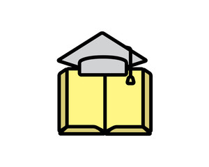 book icon design illustration,cartoon design style, designed for print and web